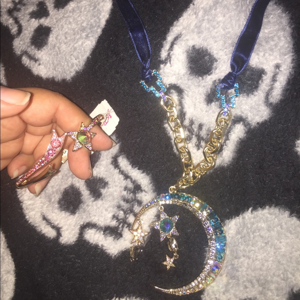 New Betsey Johnson Blue Moon shooting star set